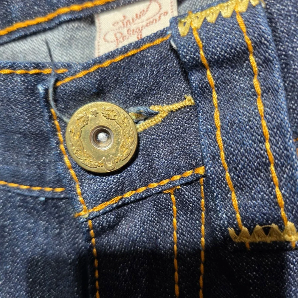 True Religion Bobby Super T Stitch‎ Dark Wash Denim Jeans Mens Size 32 Made USA